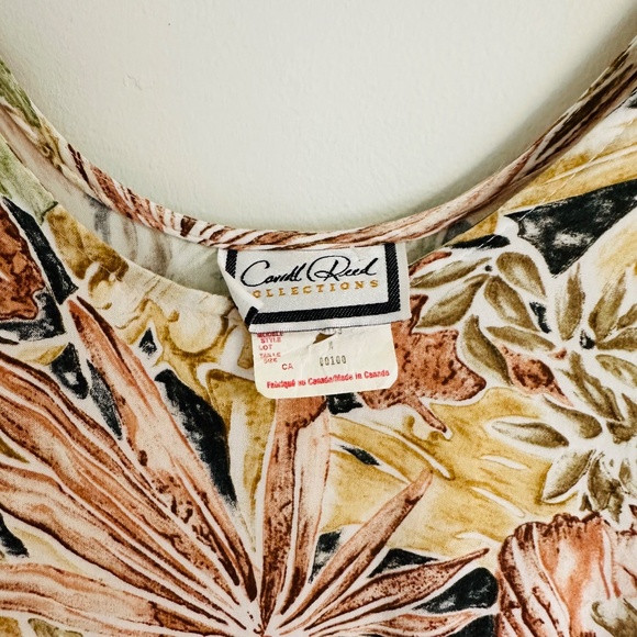 Vintage Carroll Reed Collections Floral A Line Dress Rayon Made in Canada - Picture 8 of 9